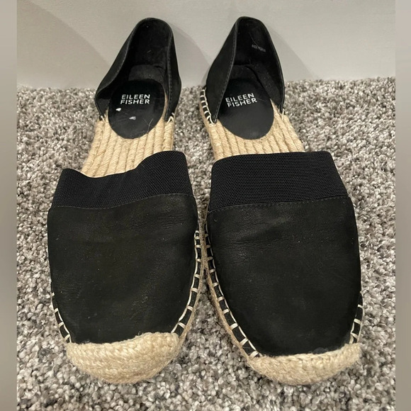 Eileen Fisher Lady tumbled nubuck espadrille shoes, size 7.5 - Picture 4 of 14